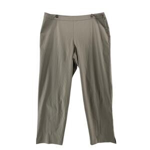 Eileen Fisher Flat Front Side Zip Pants Size 16 Straight Leg Stretch‎ Career